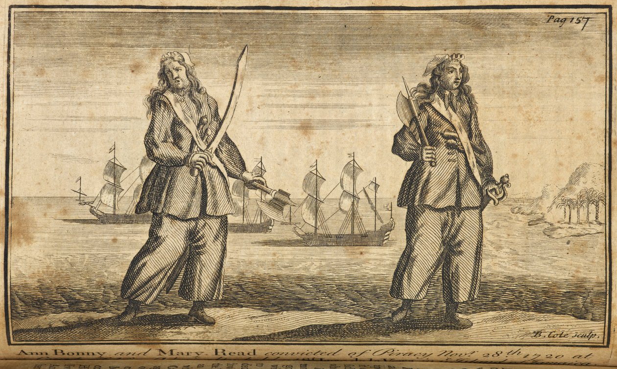 Ann Bonny e Mary Read pirati da English School