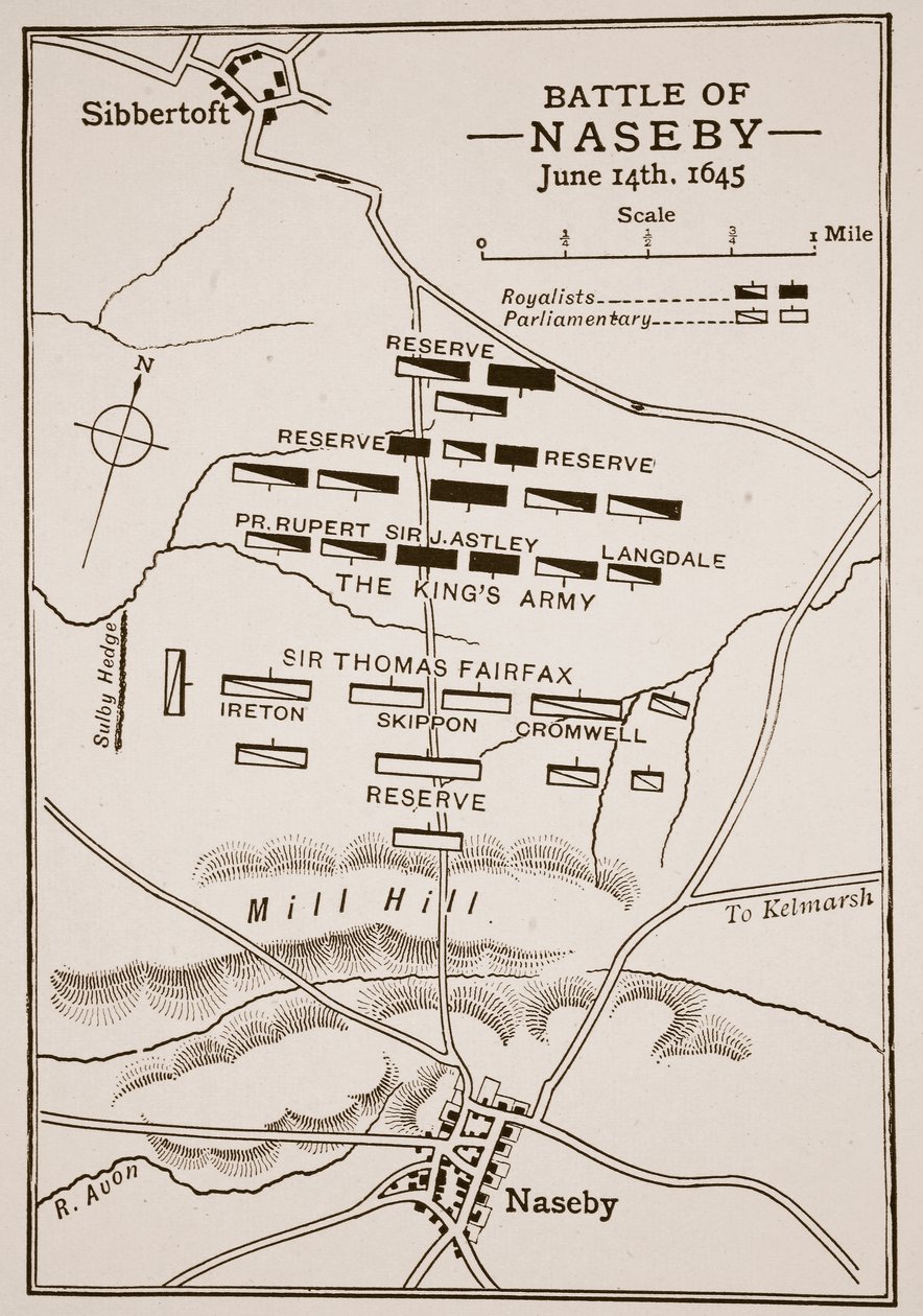 Battaglia di Naseby, 14 giugno 1645 da English School