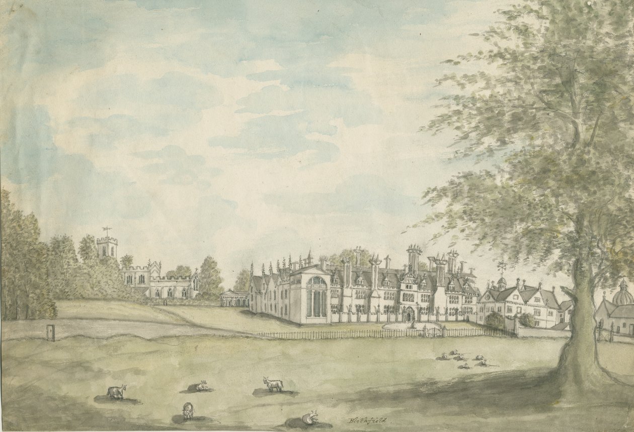 Blithfield Hall, 18° secolo da English School
