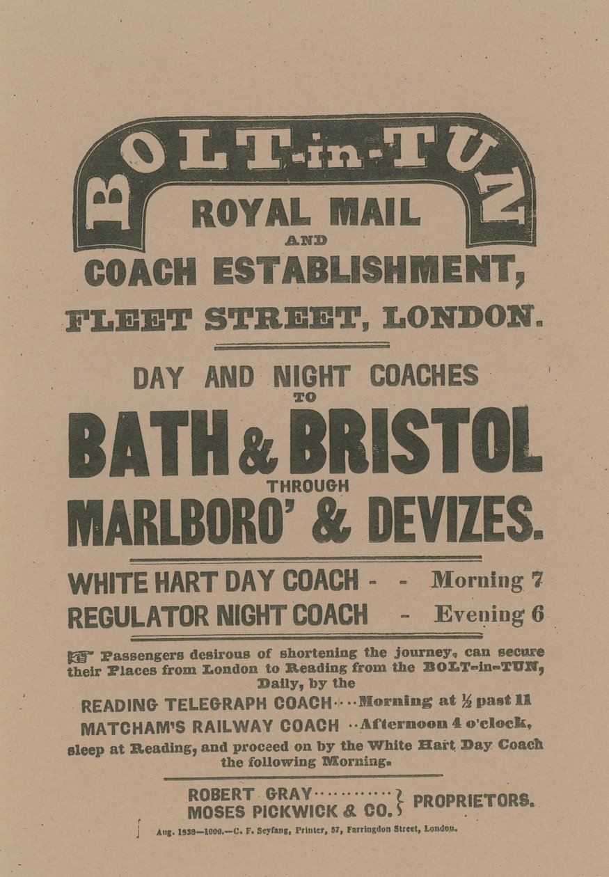 Bolt-in-Tun Royal Mail and Coach Establishment da English School