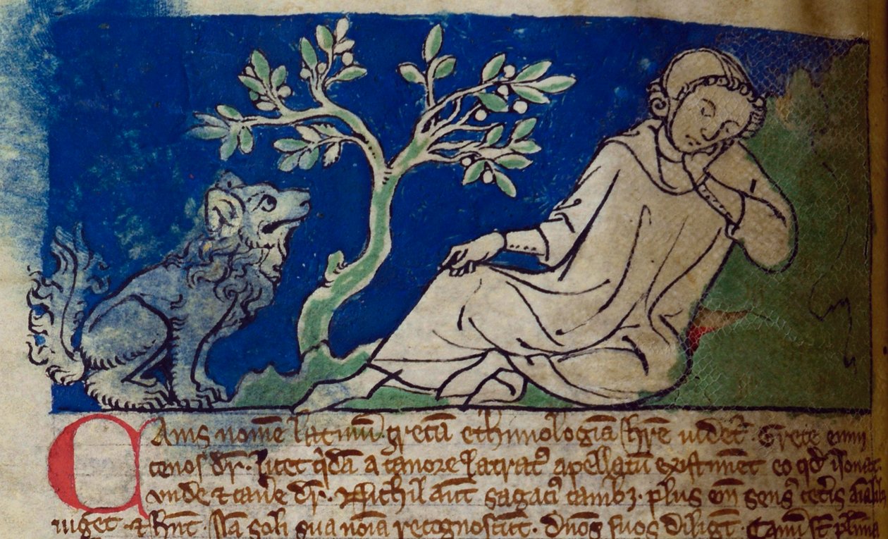 CCA-LitMs/D/10 fol. 5v Cane, dal Bestiario da English School