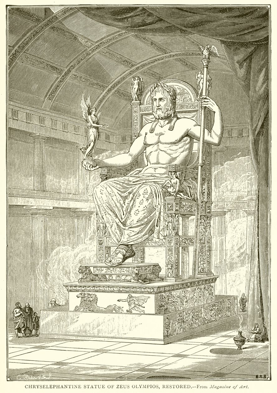 Statua crisoelefantina di Zeus Olimpio, restaurata da English School