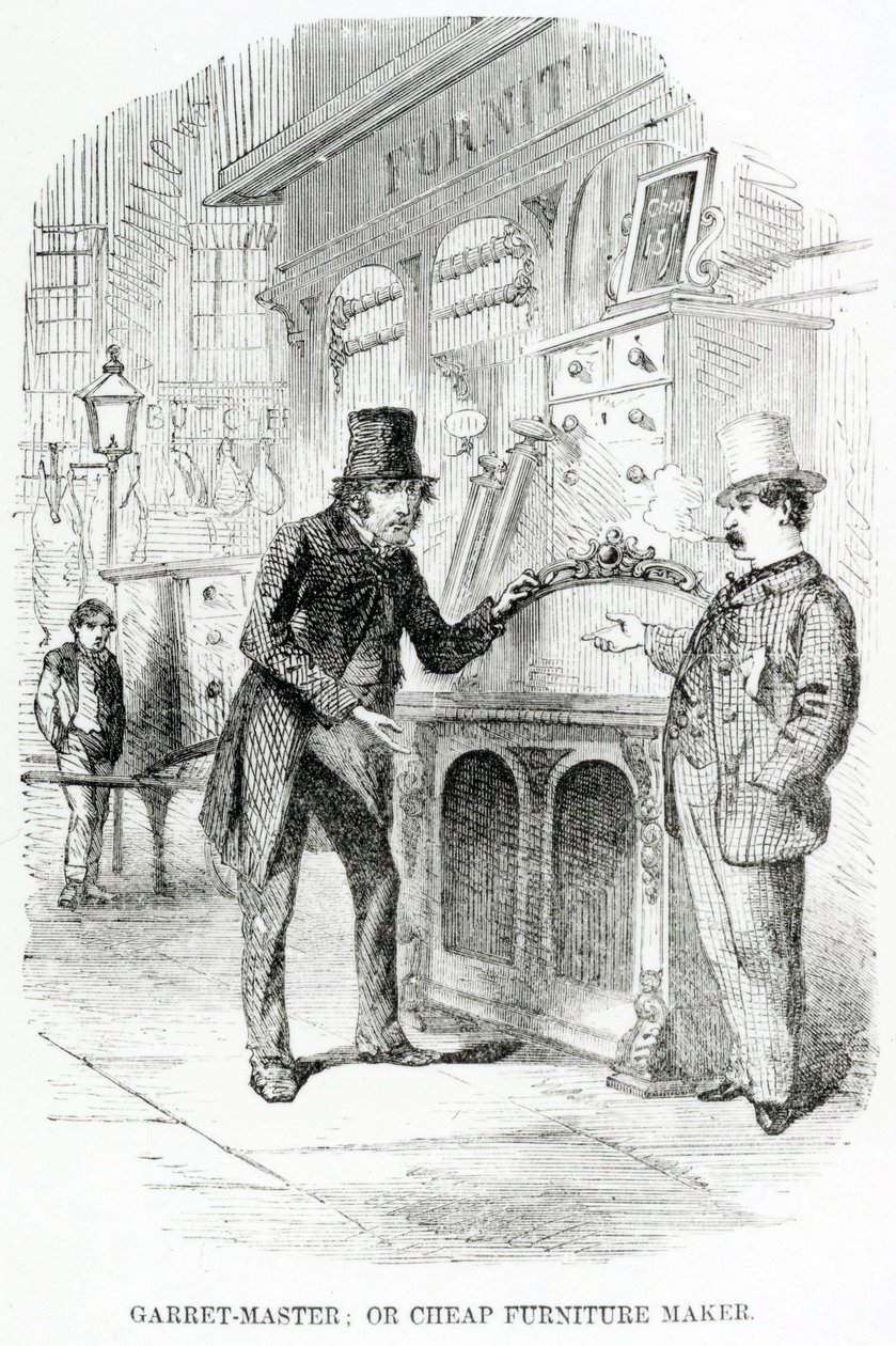 Garret-Master, o fabbricante di mobili economici, c.1840 da English School