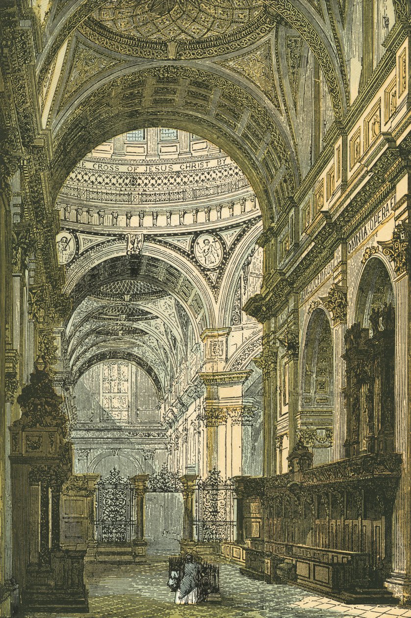 Interno della Cattedrale di San Paolo, Londra da English School