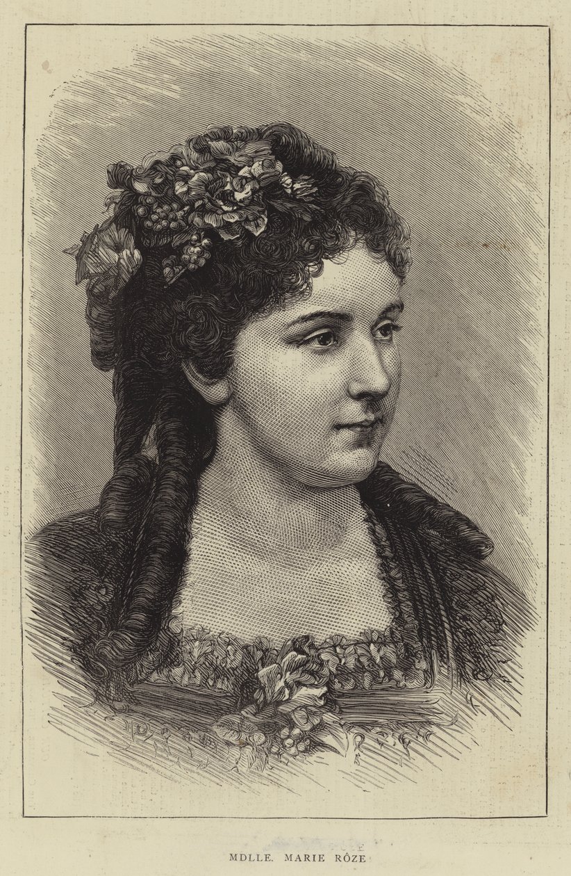 Mademoiselle Marie Roze (incisione) da English School