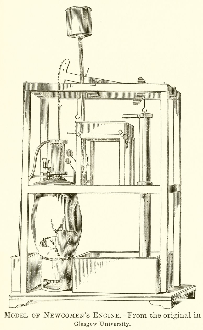 Modello del motore di Newcomen da English School