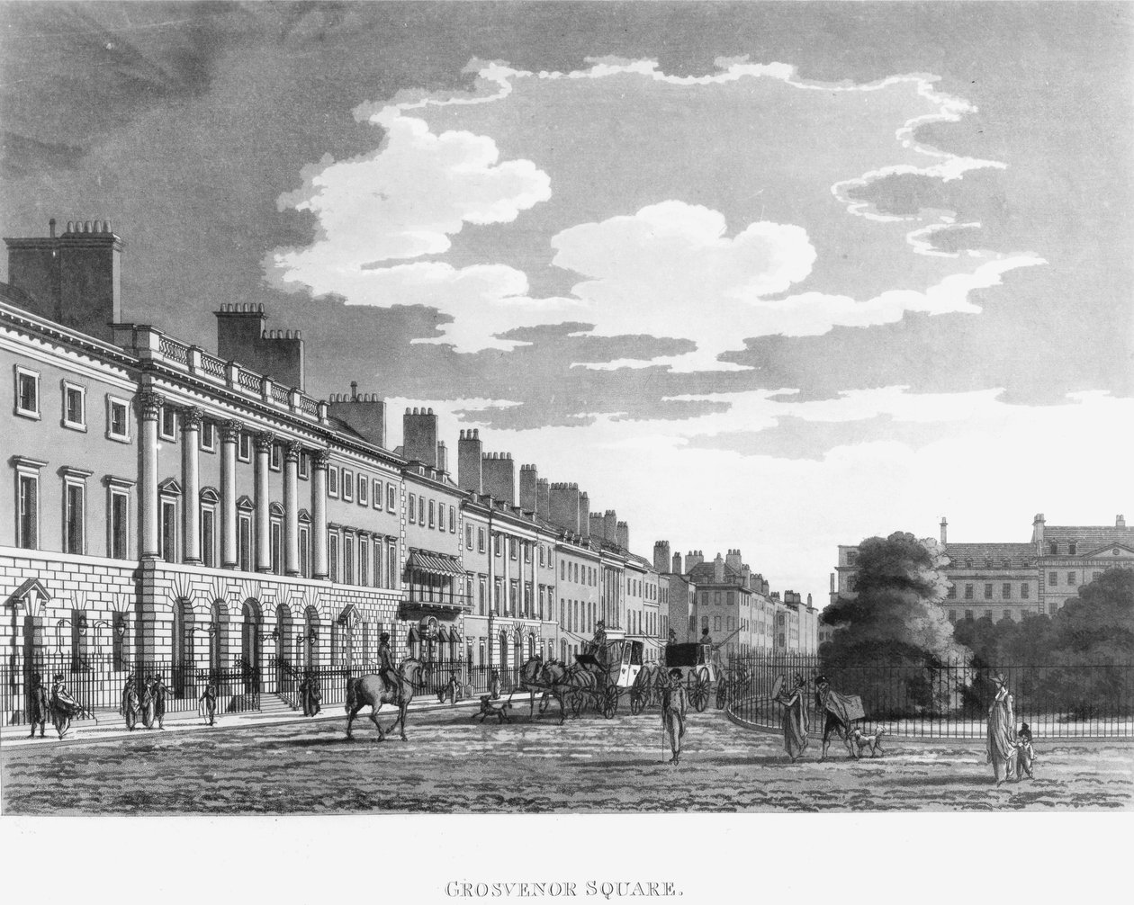 Lato nord di Grosvenor Square da English School