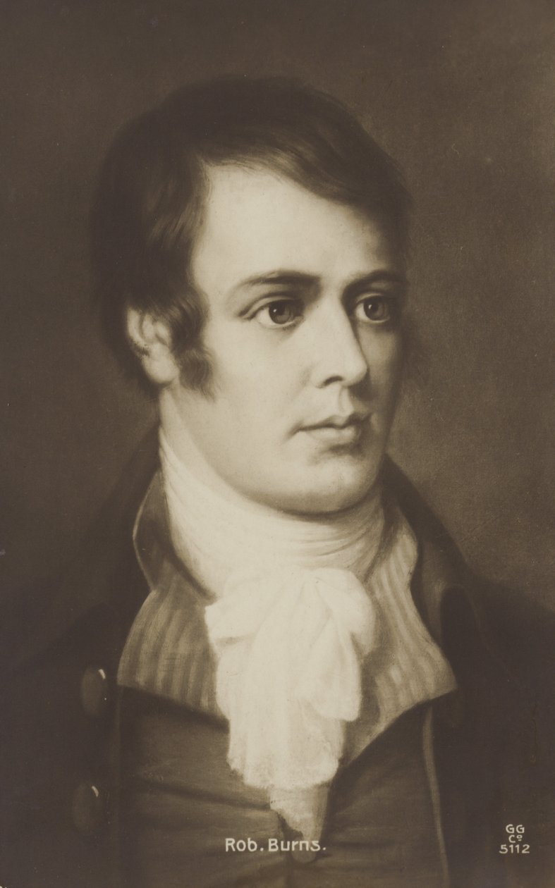 Robert Burns (1759-1796), poeta e paroliere scozzese da English School