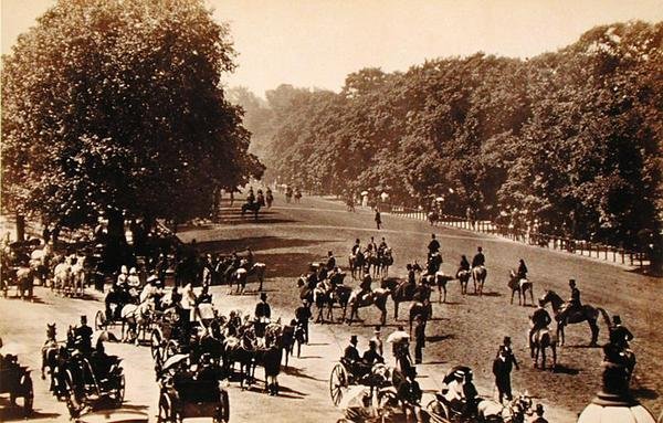 Rotten Row, 1880 circa da English School