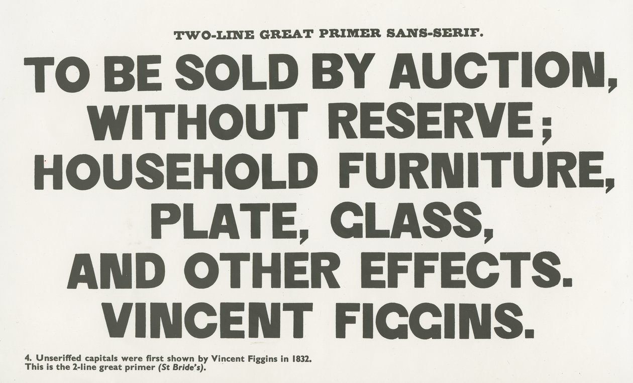 Poster sans serif da English School