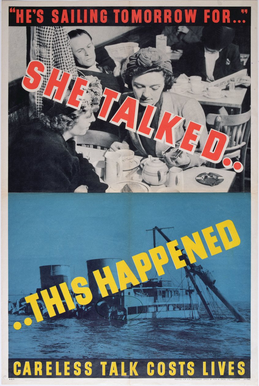 Ha parlato... Questo è successo, manifesto della Seconda Guerra Mondiale da English School