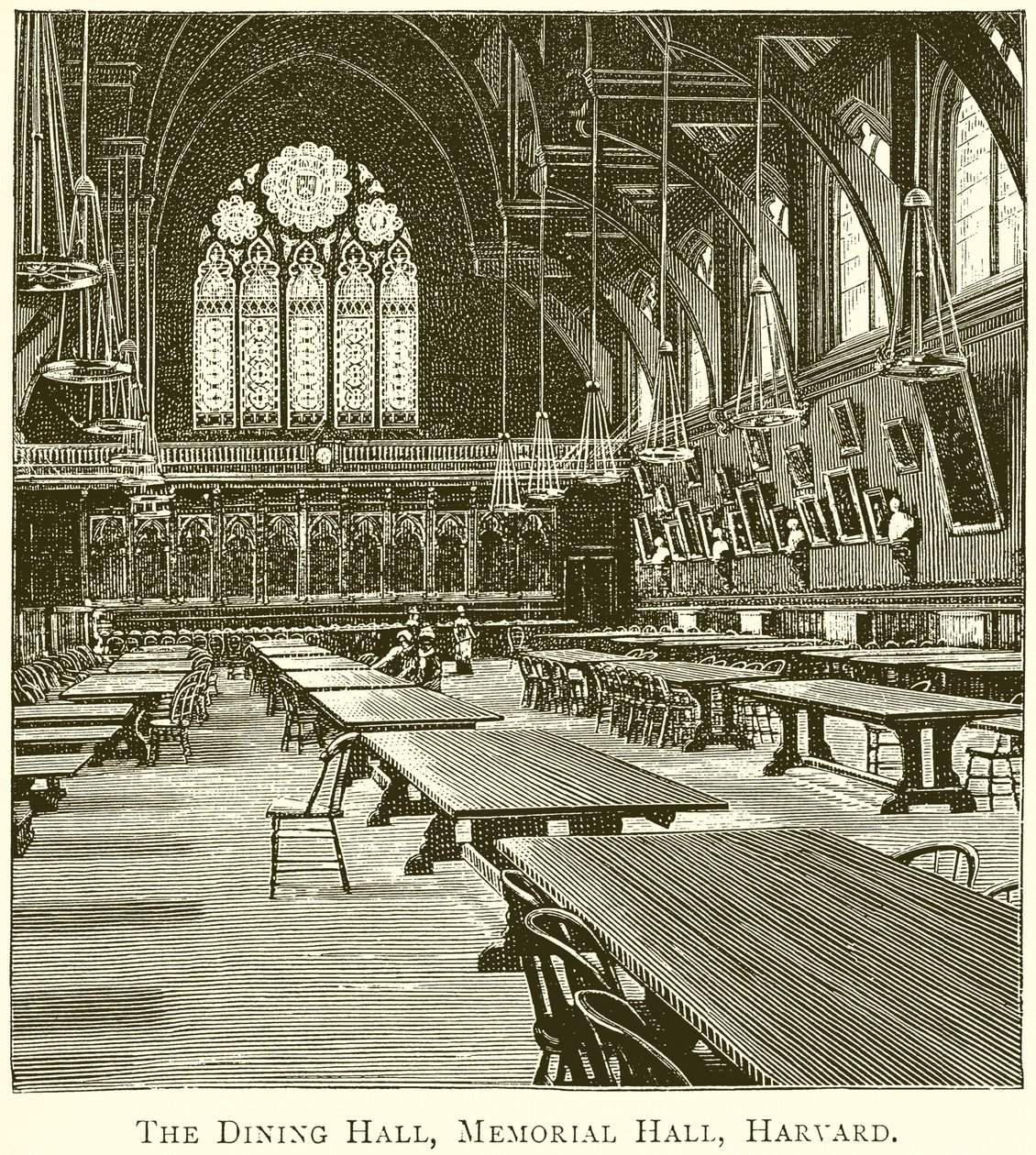 La sala da pranzo, Memorial Hall, Harvard da English School