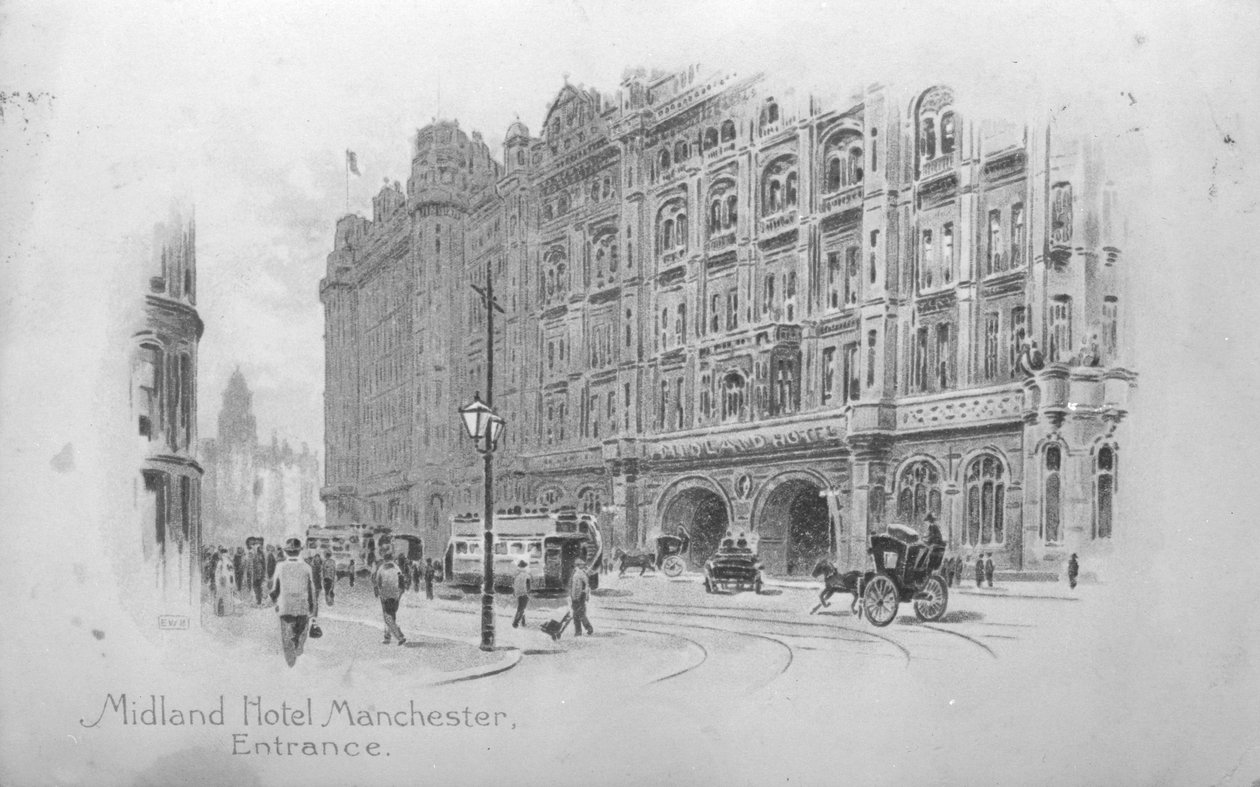 Il Midland Hotel, Manchester, c.1910 da English School