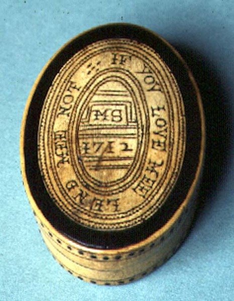 Scatola di tabacco, 1712 da English School