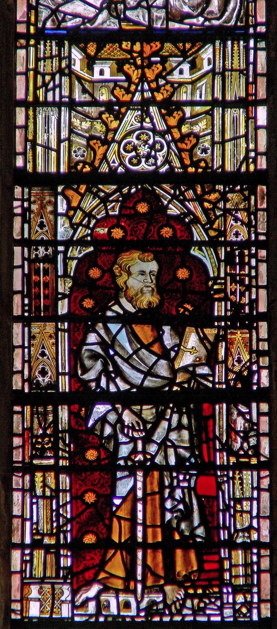 Vetrata raffigurante un santo da English School