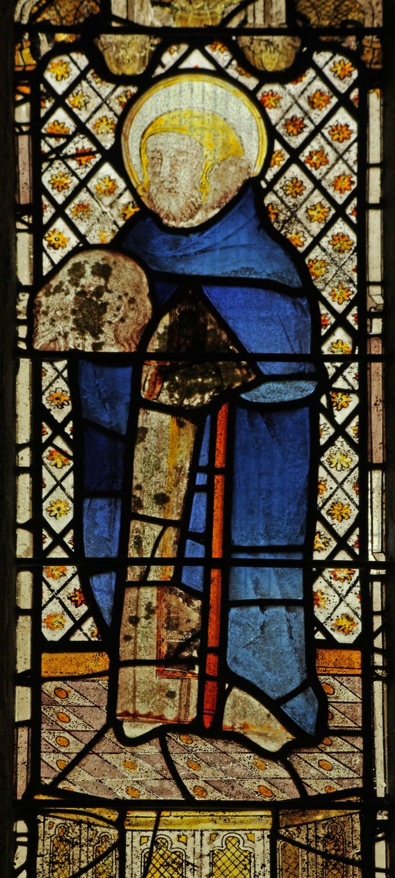 Vetrata n3 raffigurante San Mewbred di Cardinham da English School