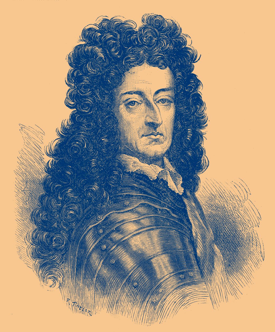 Ritratto di Re Guglielmo III (incisione) da English School