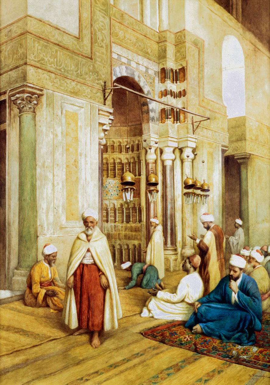 Adoratori in una moschea, c1868-1938 da Enrico Tarenghi