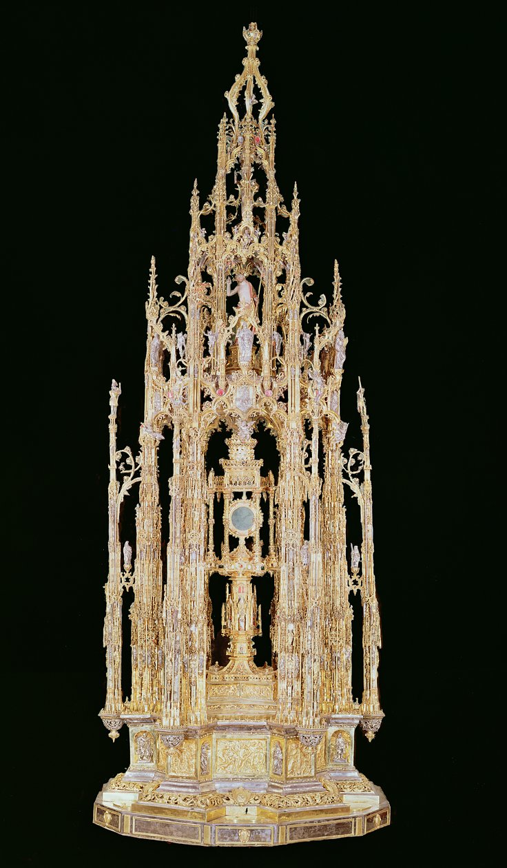 Custodia processionale, 1515-24, contenente un ostensorio di Jaume Almirich, Barcellona, 1495-99 da Enrique de Arfe