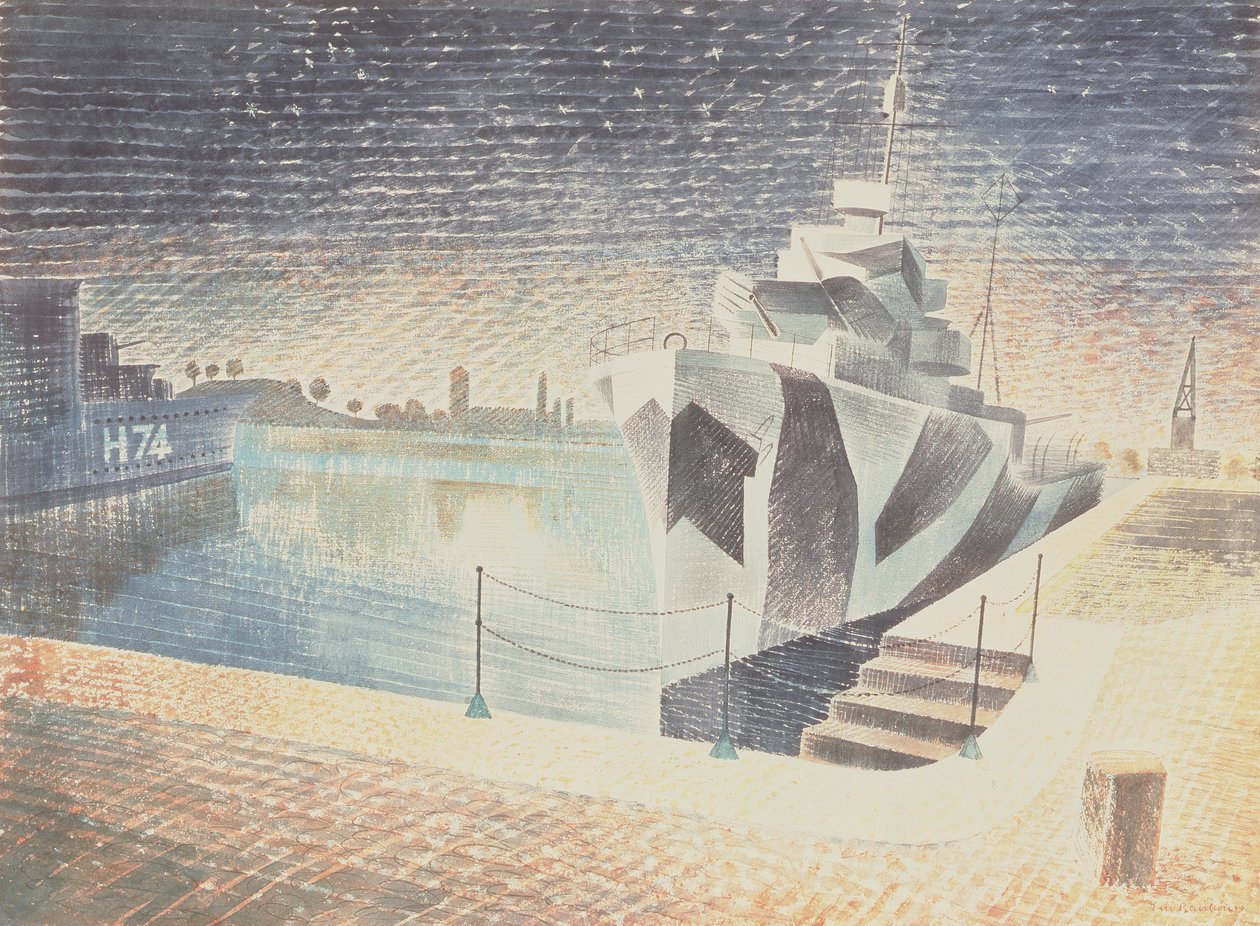 Cacciatorpediniere di Notte, c.1942 da Eric Ravilious