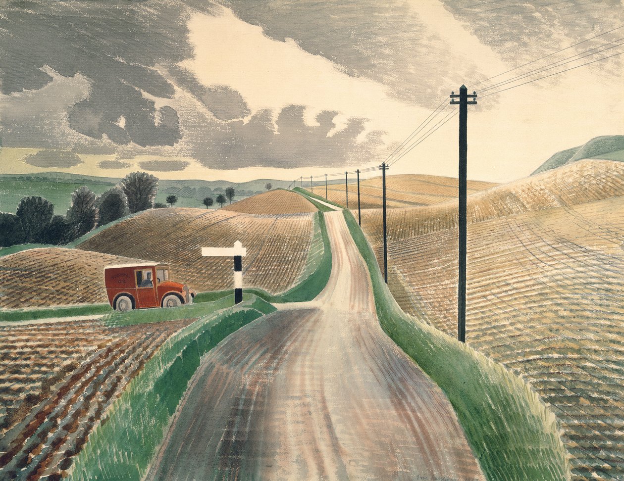 Paesaggio del Wiltshire, 1937 da Eric Ravilious