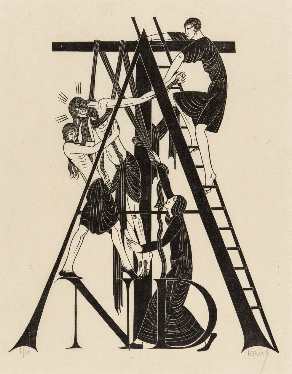 La deposizione da Eric Gill