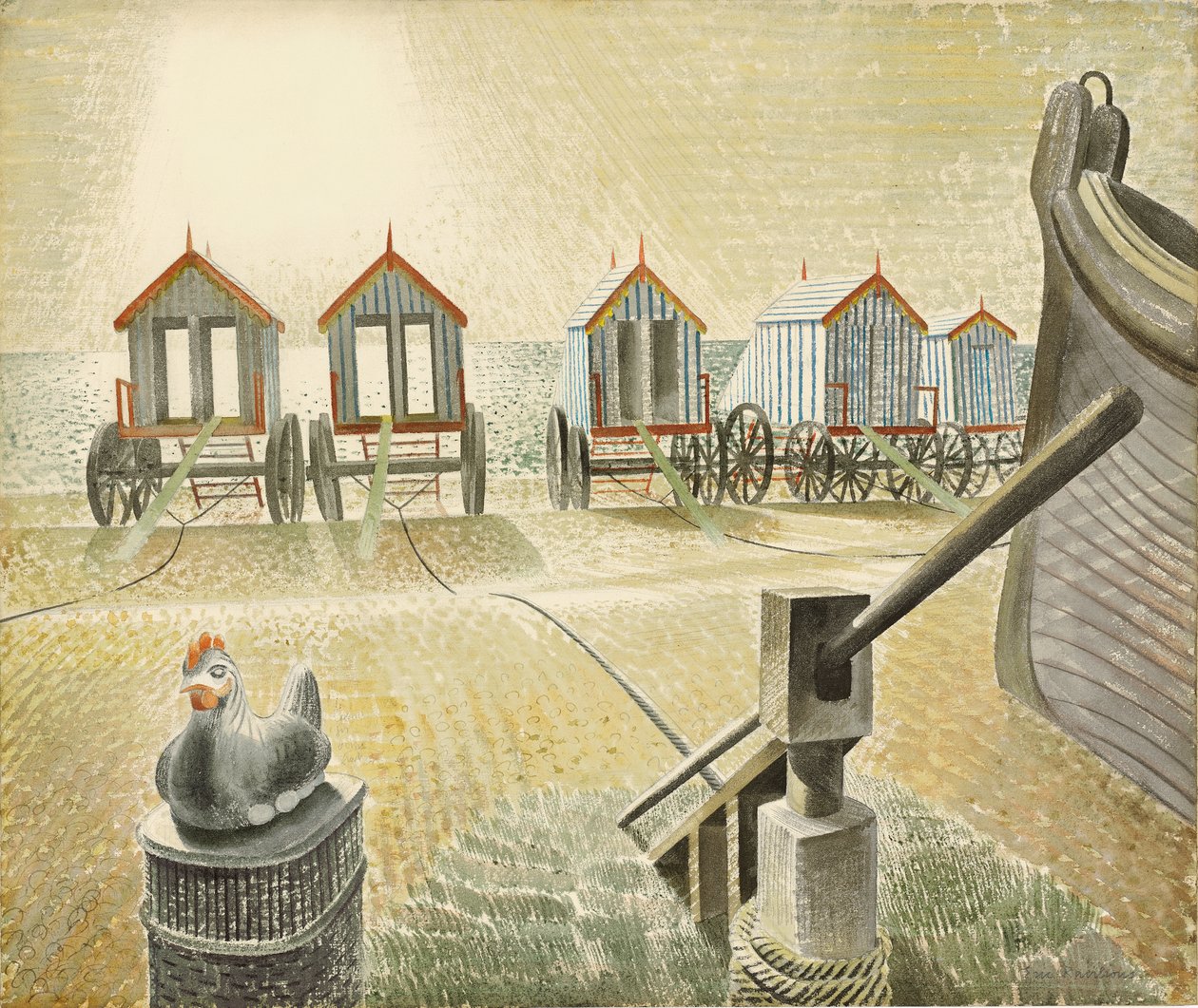 Macchine da bagno di Aldeburgh, 1938 da Eric Ravilious