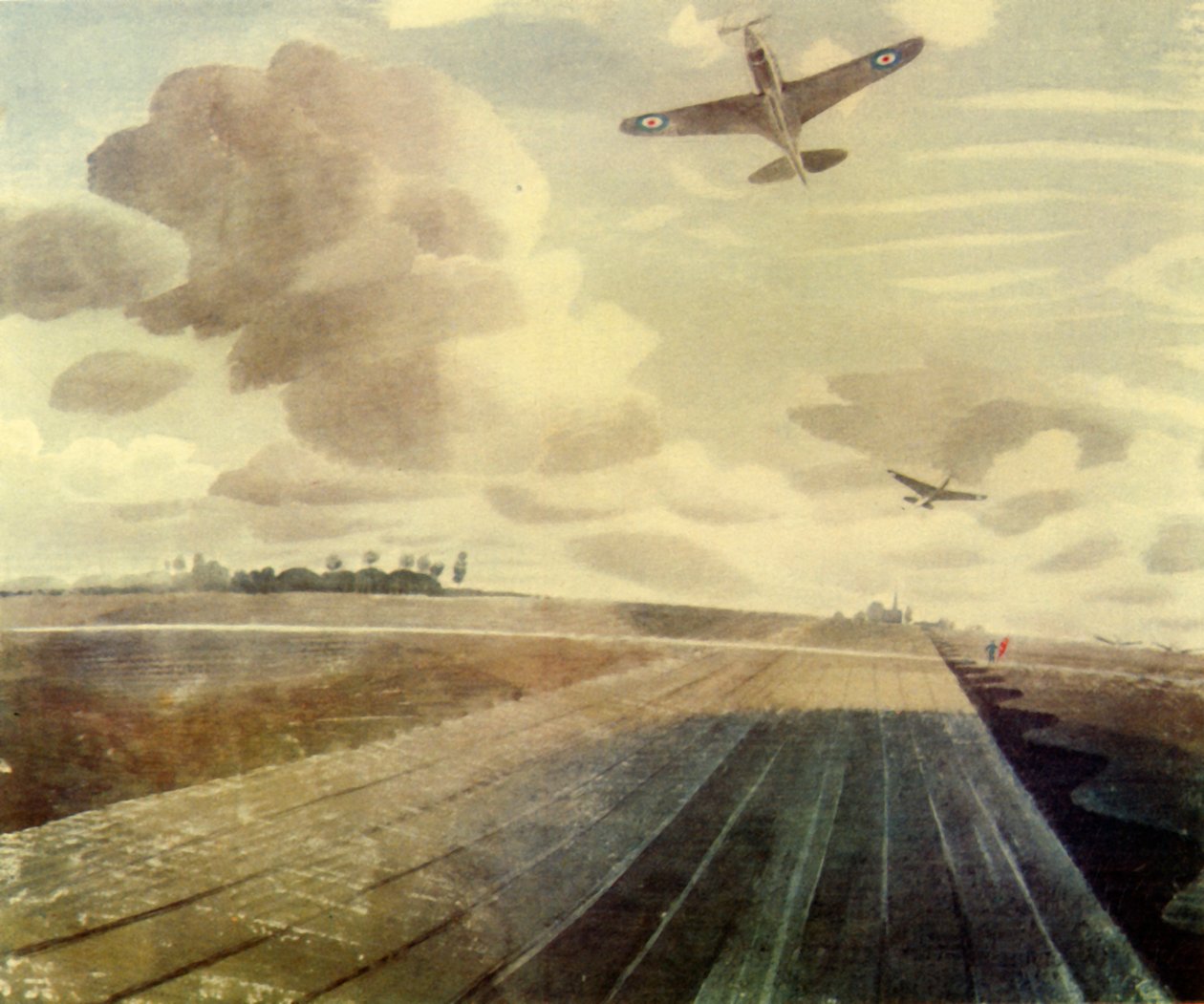 Prospettiva della pista, 1941, 1944 da Eric Ravilious
