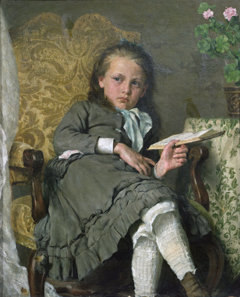 Ragazza sulla sedia da Erik Theodor Werenskiold