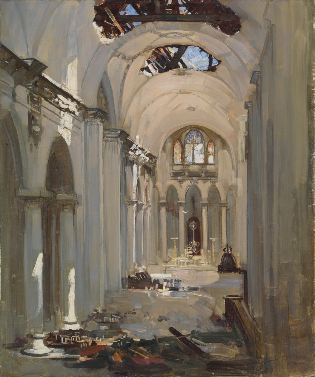 Interno della cattedrale da Arthur Streeton