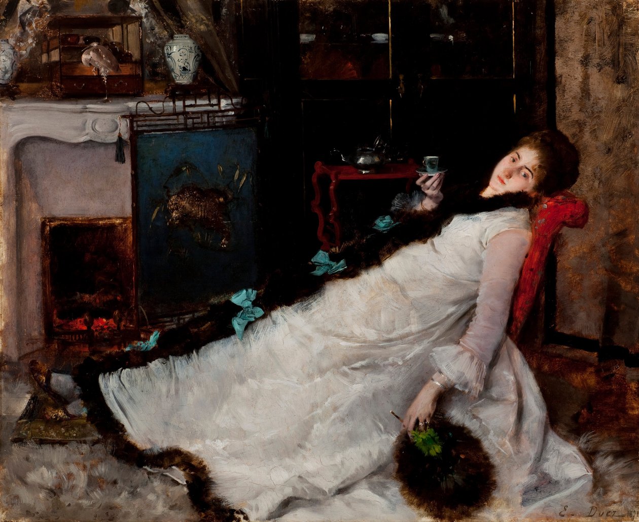 Portoghese brasiliano: Em Repouso Resting da Ernest Ange Duez