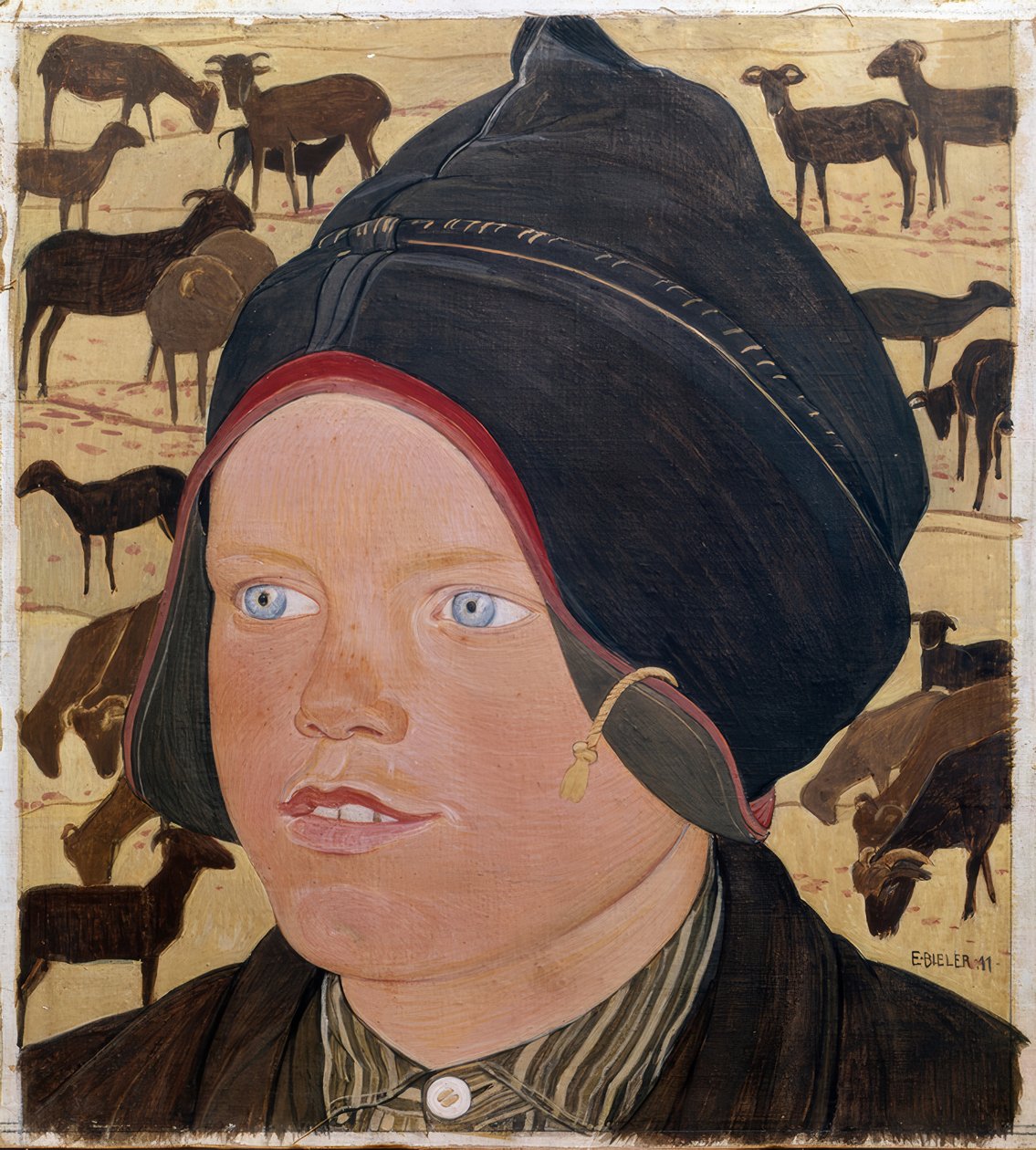 La ragazza con le pecore da Ernest Bieler