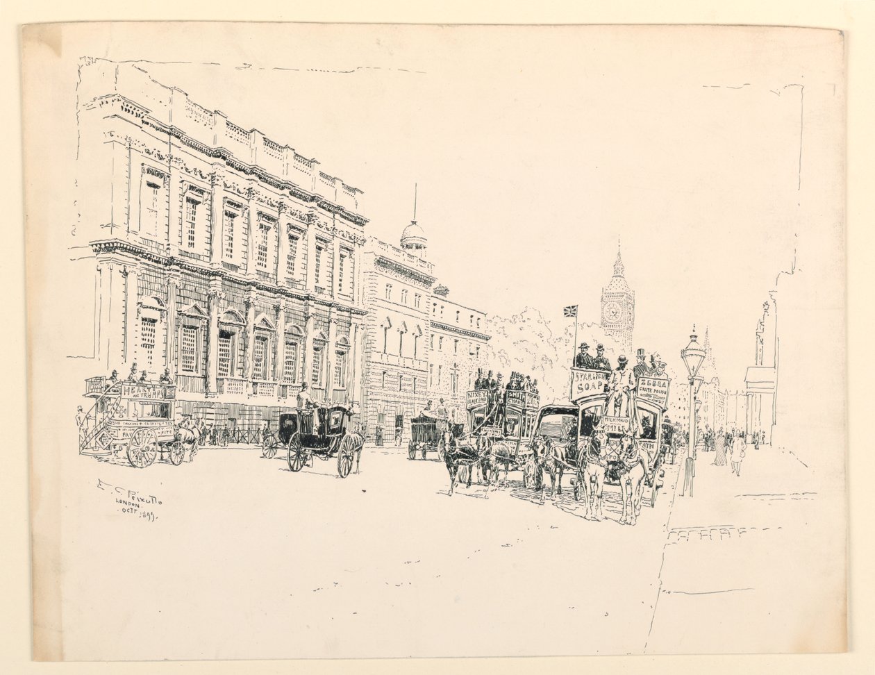 La sala dei banchetti, Whitehall, Londra da Ernest Clifford Peixotto