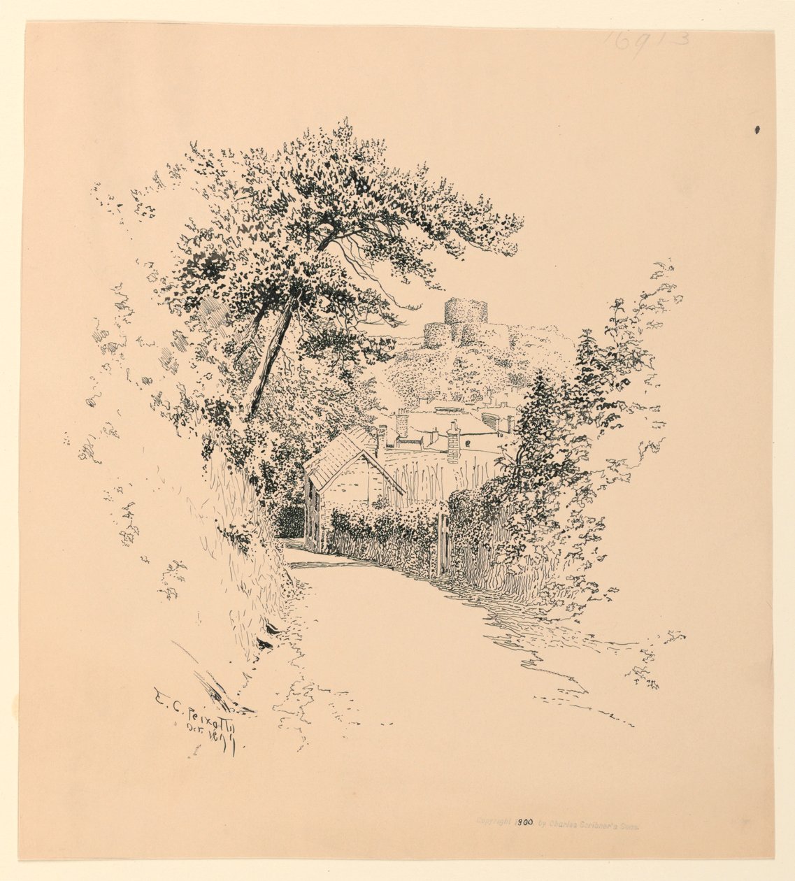 Il castello di Launceston da Ernest Clifford Peixotto