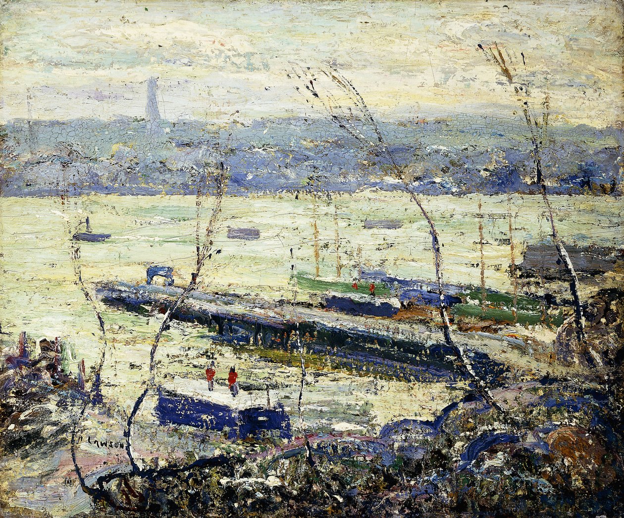 Sul fiume Hudson da Ernest Lawson