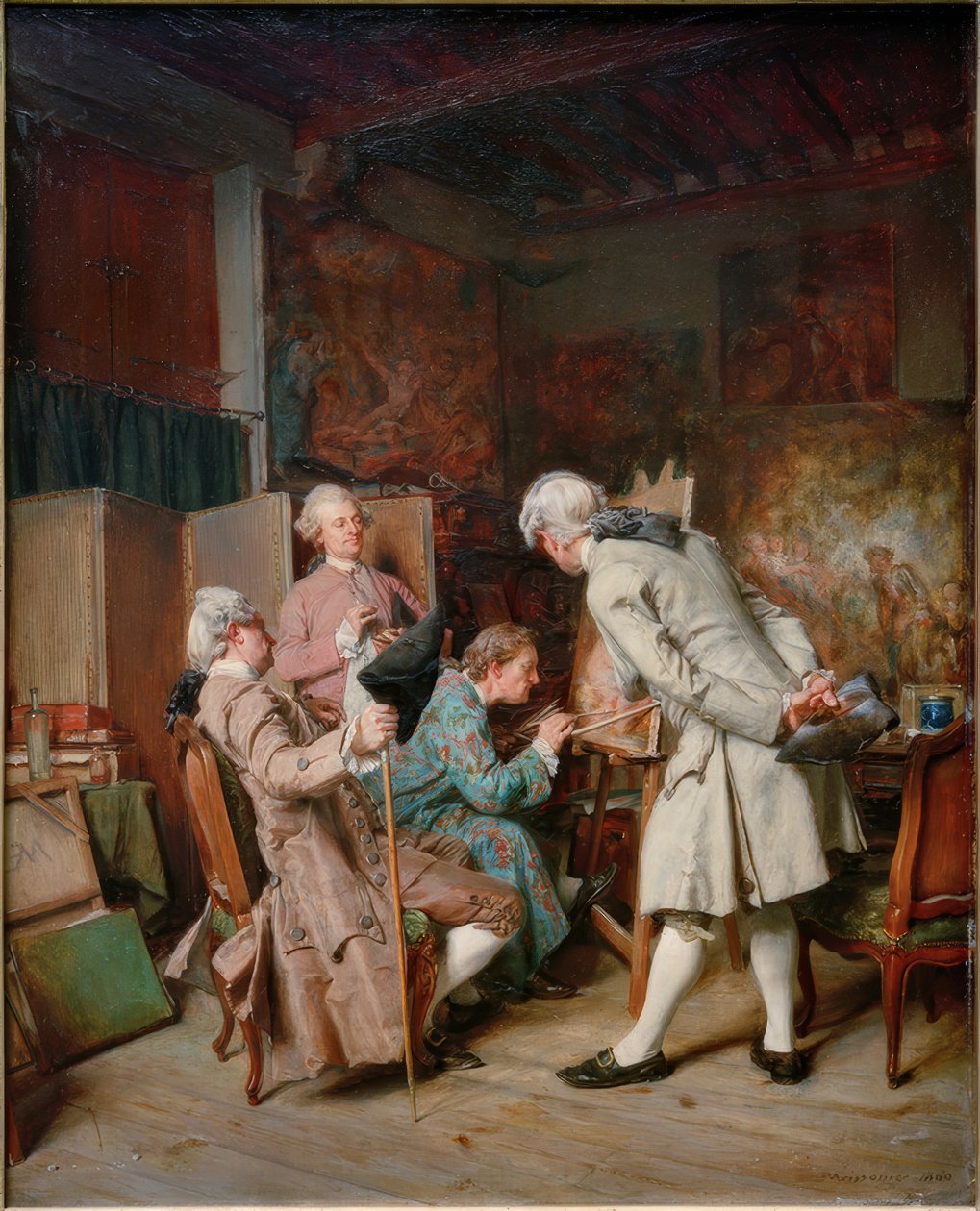 Gli amanti della pittura da Ernest Meissonier