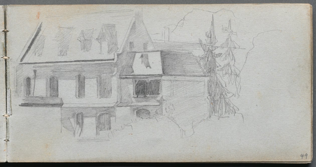 Taccuino, pagina 49: Studio Architettonico da Jean Louis Ernest Meissonier