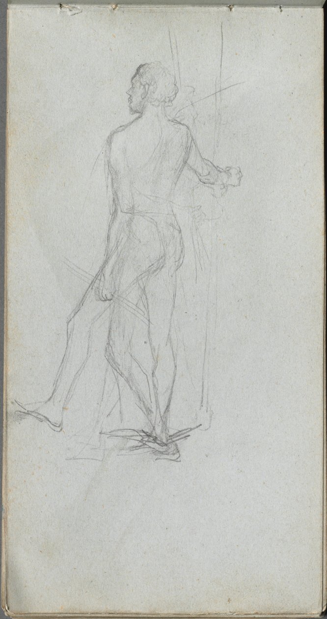 Taccuino, pagina 60: Studio di nudo maschile da Jean Louis Ernest Meissonier