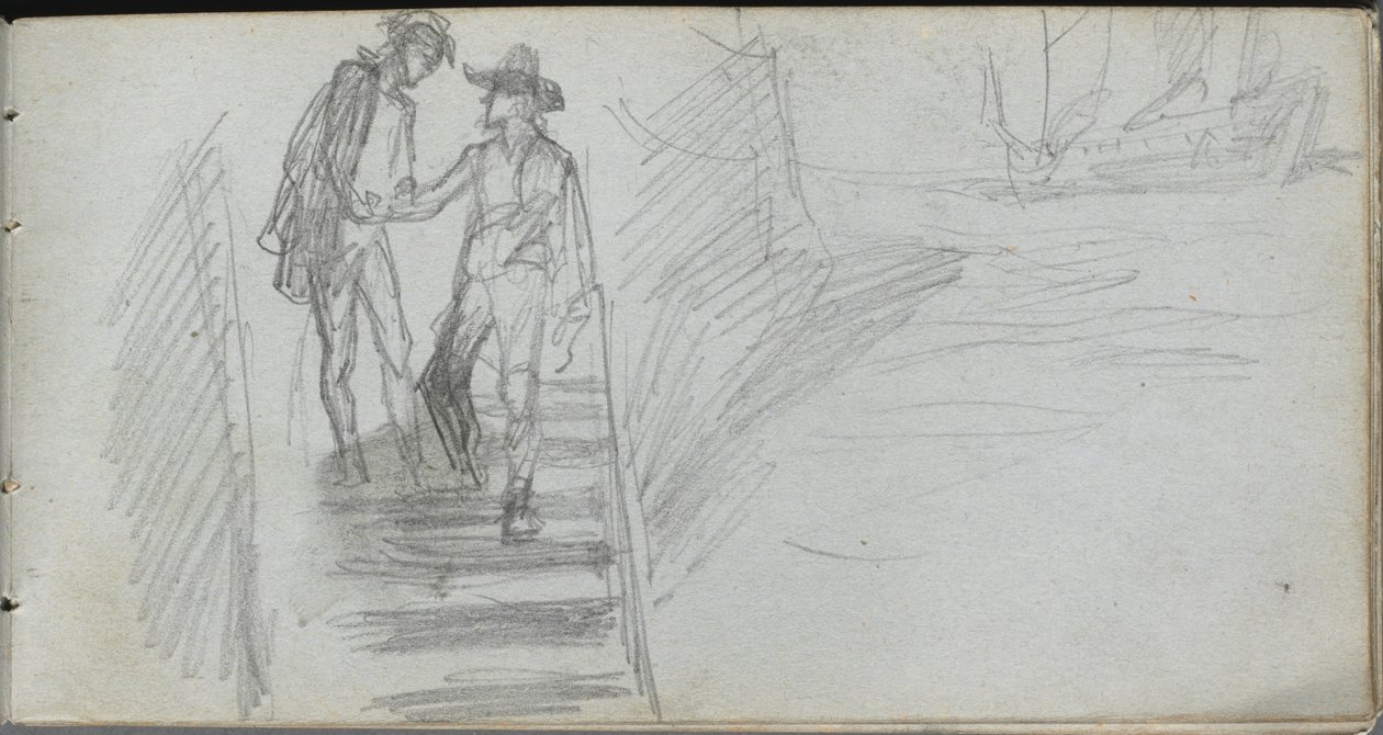 Taccuino, pagina 64: Figure su una scala da Ernest Meissonier