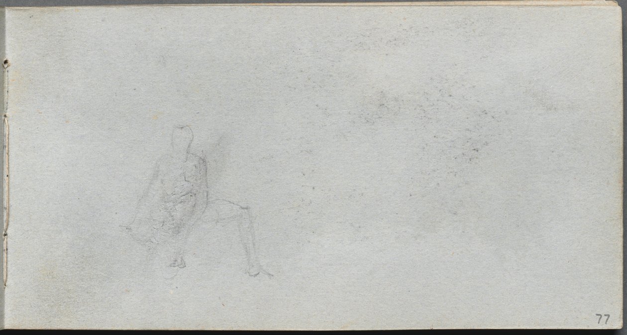 Taccuino, pagina 77: Studio di figura da Jean Louis Ernest Meissonier