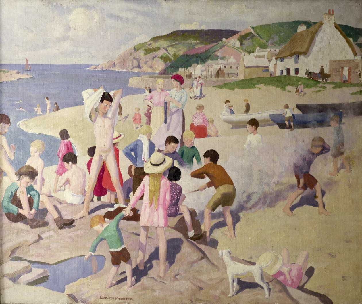 Scena di spiaggia, c.1925 da Ernest Procter