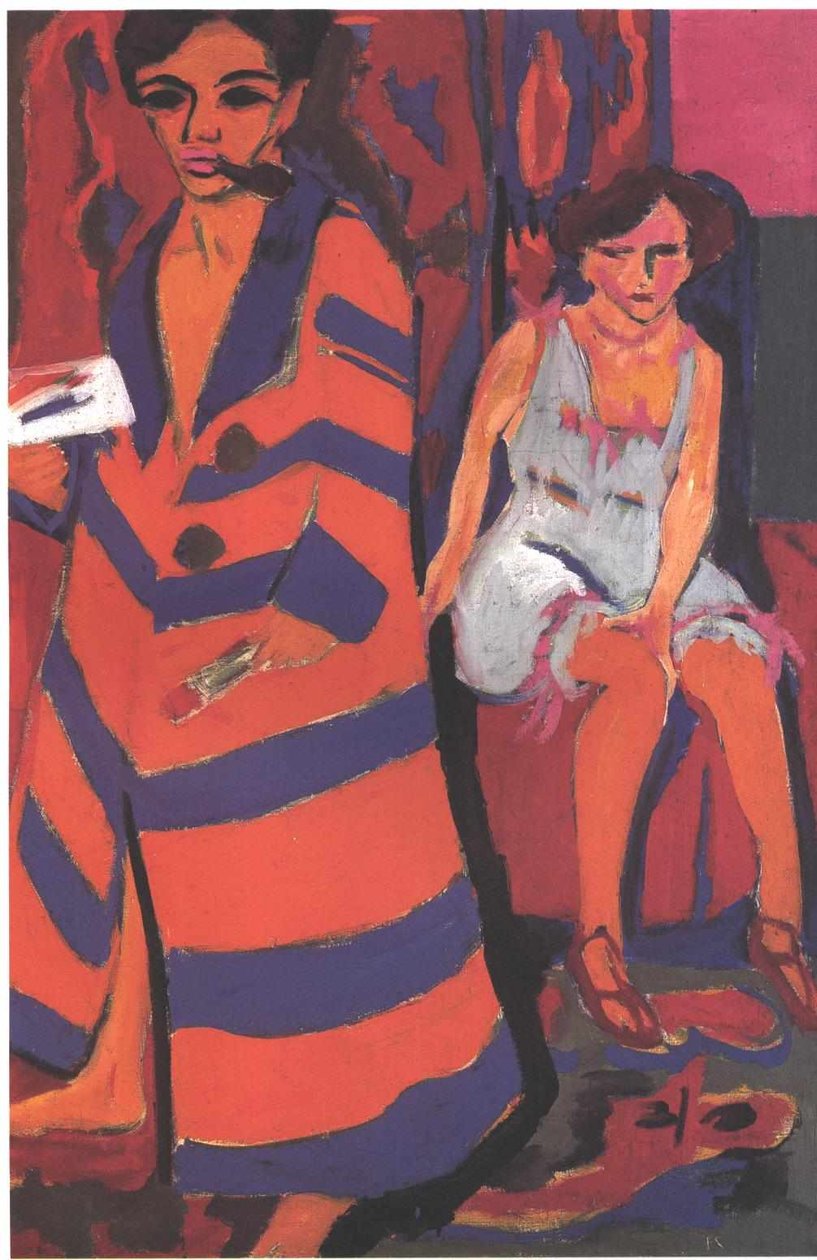 Autoritratto con modella da Ernst Ludwig Kirchner