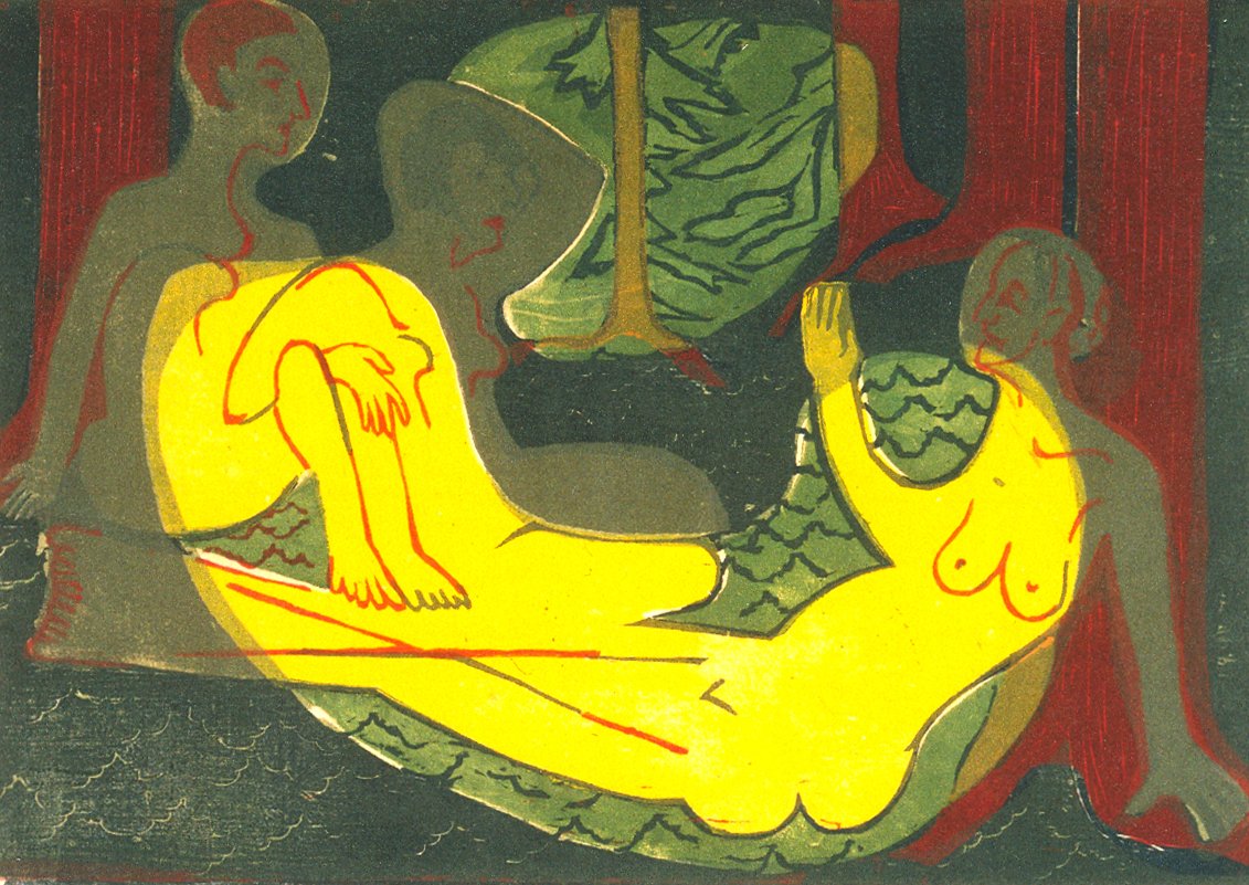 Tre nudi nel bosco da Ernst Ludwig Kirchner