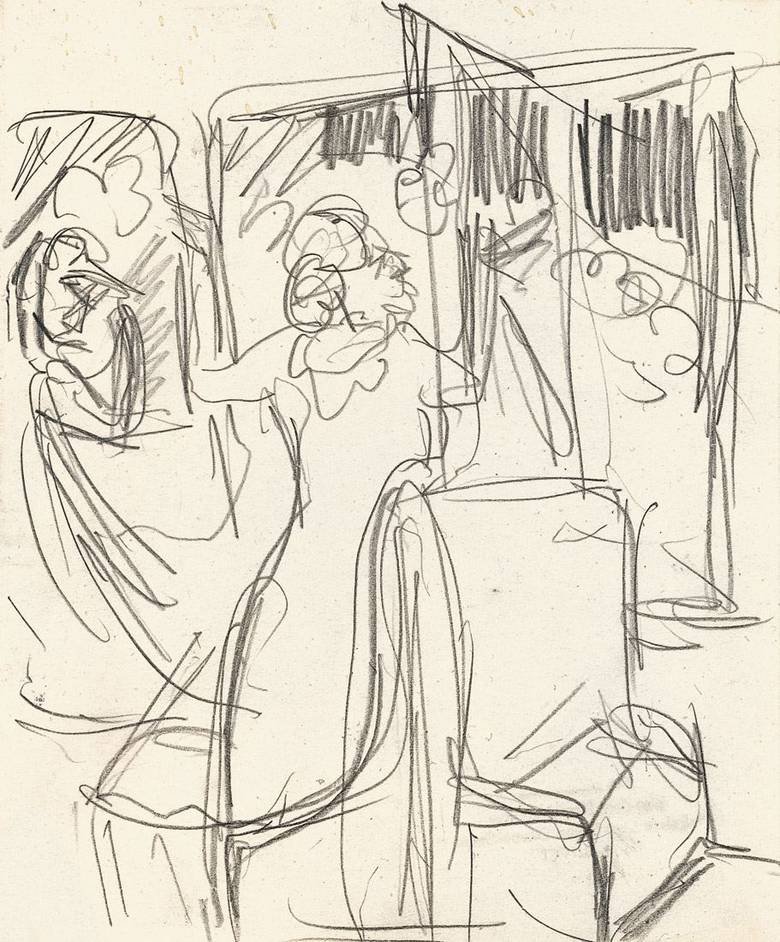 In treno da Ernst Ludwig Kirchner