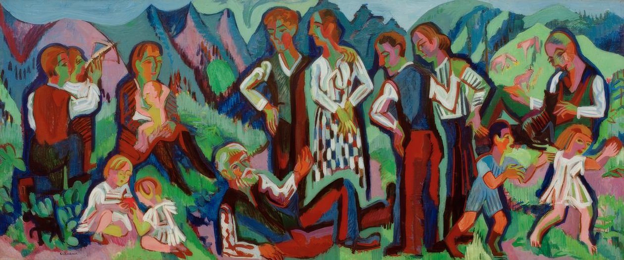 Domenica dei contadini di montagna (Domenica alpina) da Ernst Ludwig Kirchner