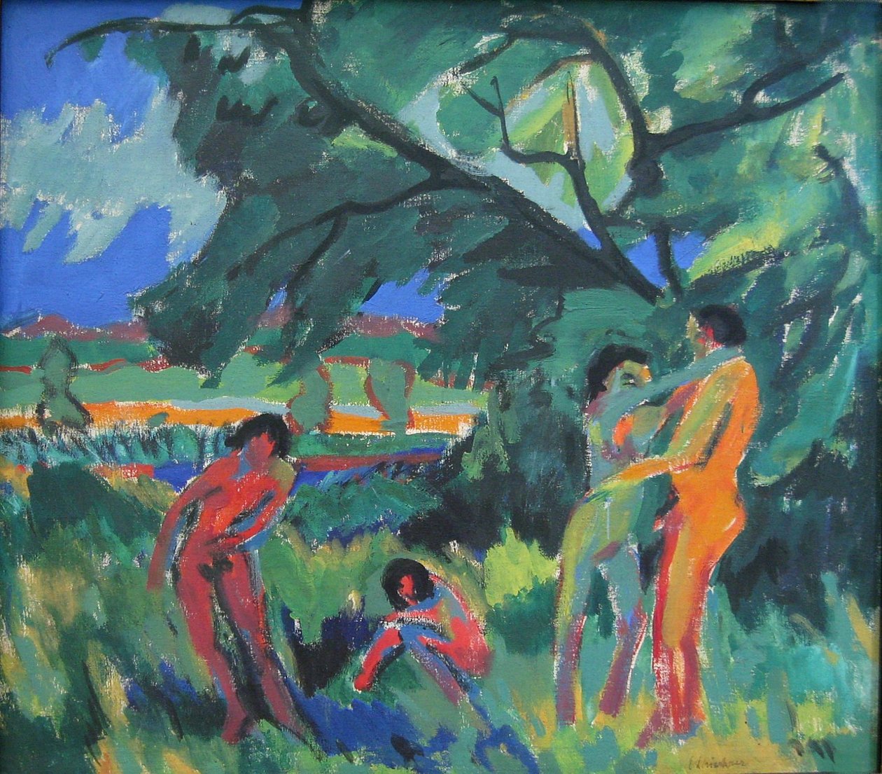 Persone nude che giocano da Ernst Ludwig Kirchner