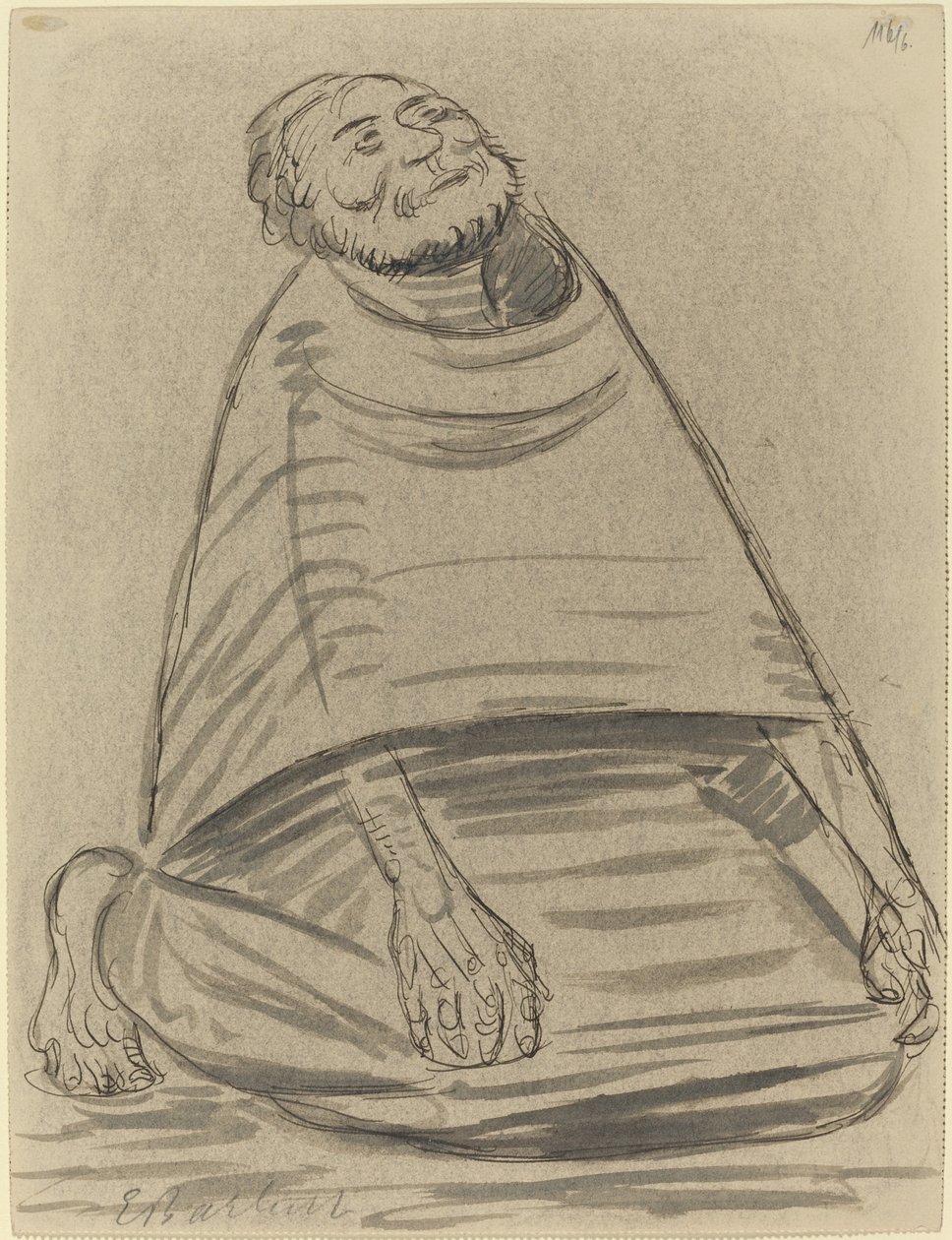 Uomo in ginocchio, 1916 da Ernst Barlach