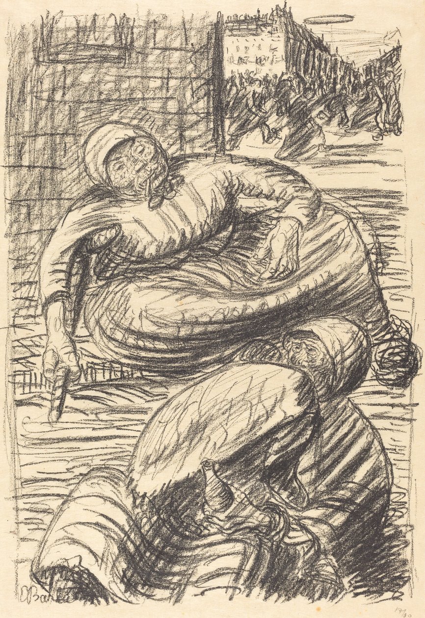 Strada a Varsavia, pubblicato 1915 da Ernst Barlach