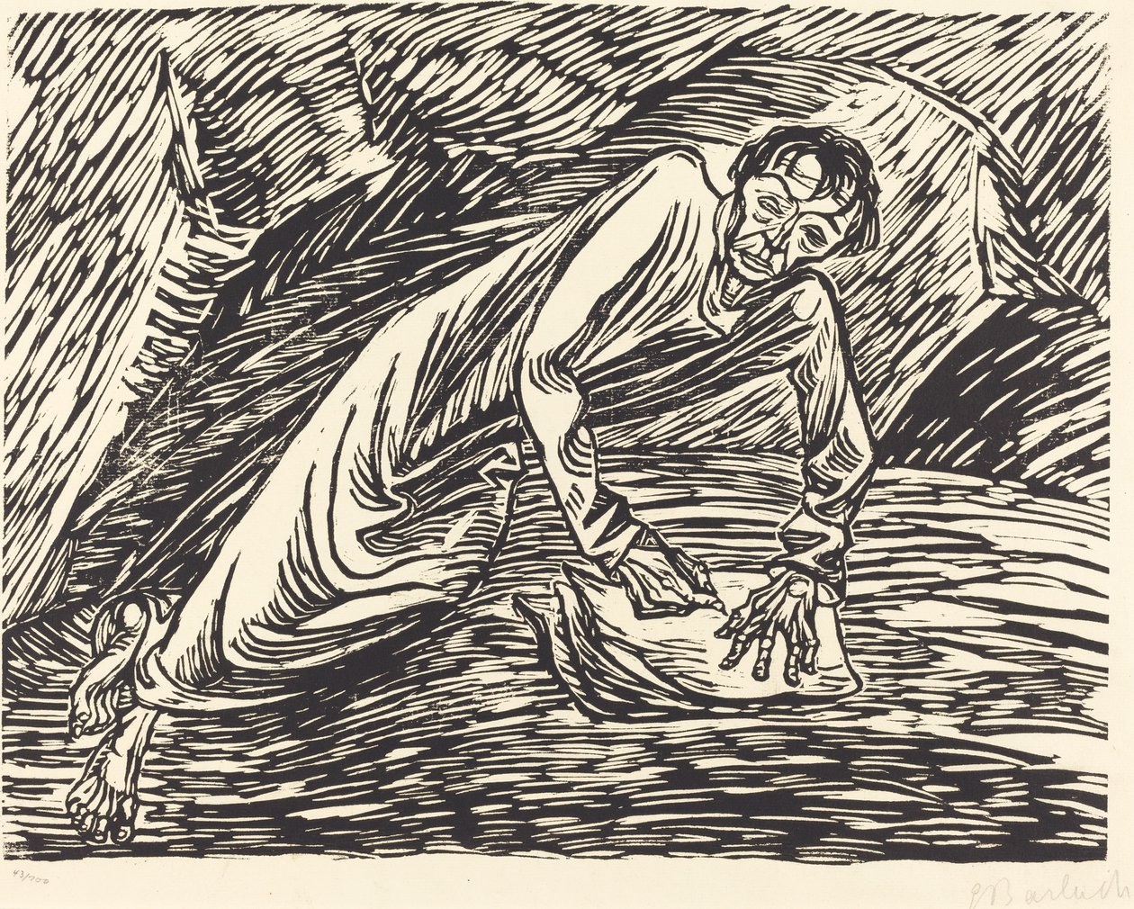 Il Profeta Scrivente (San Giovanni a Patmos) da Ernst Barlach