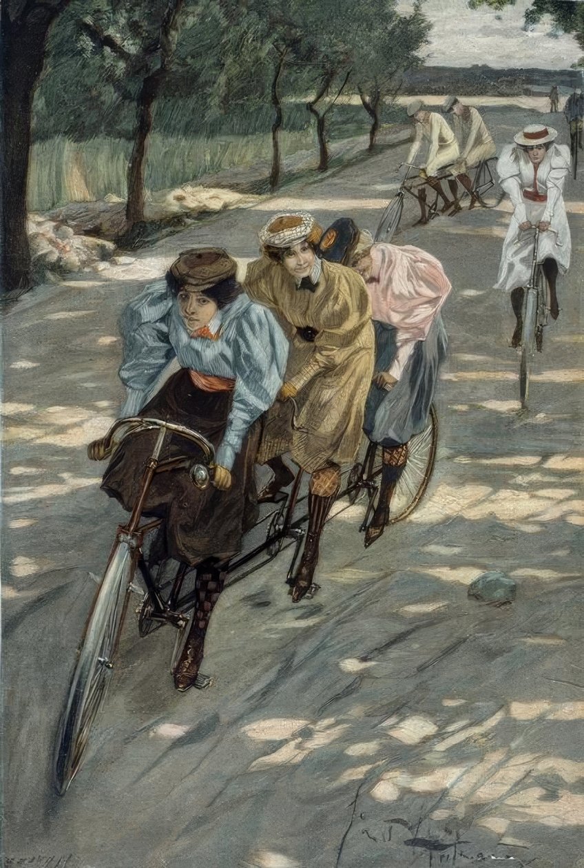 E. Heilemann, ciclista in tandem da Ernst Heilemann